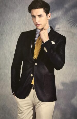 Midnight Navy Bespoke Blazer with Patch Pockets