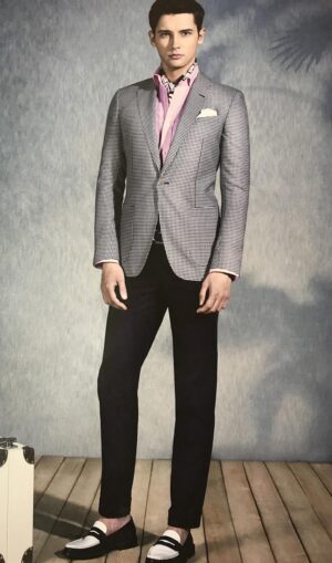 Black & White Micro Check Bespoke Blazer