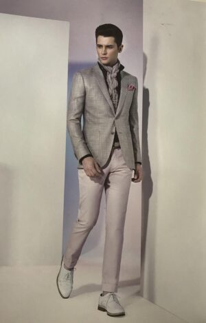 Men's Grey Glen Plaid Blazer – Slim Fit Smart Casual Jacket